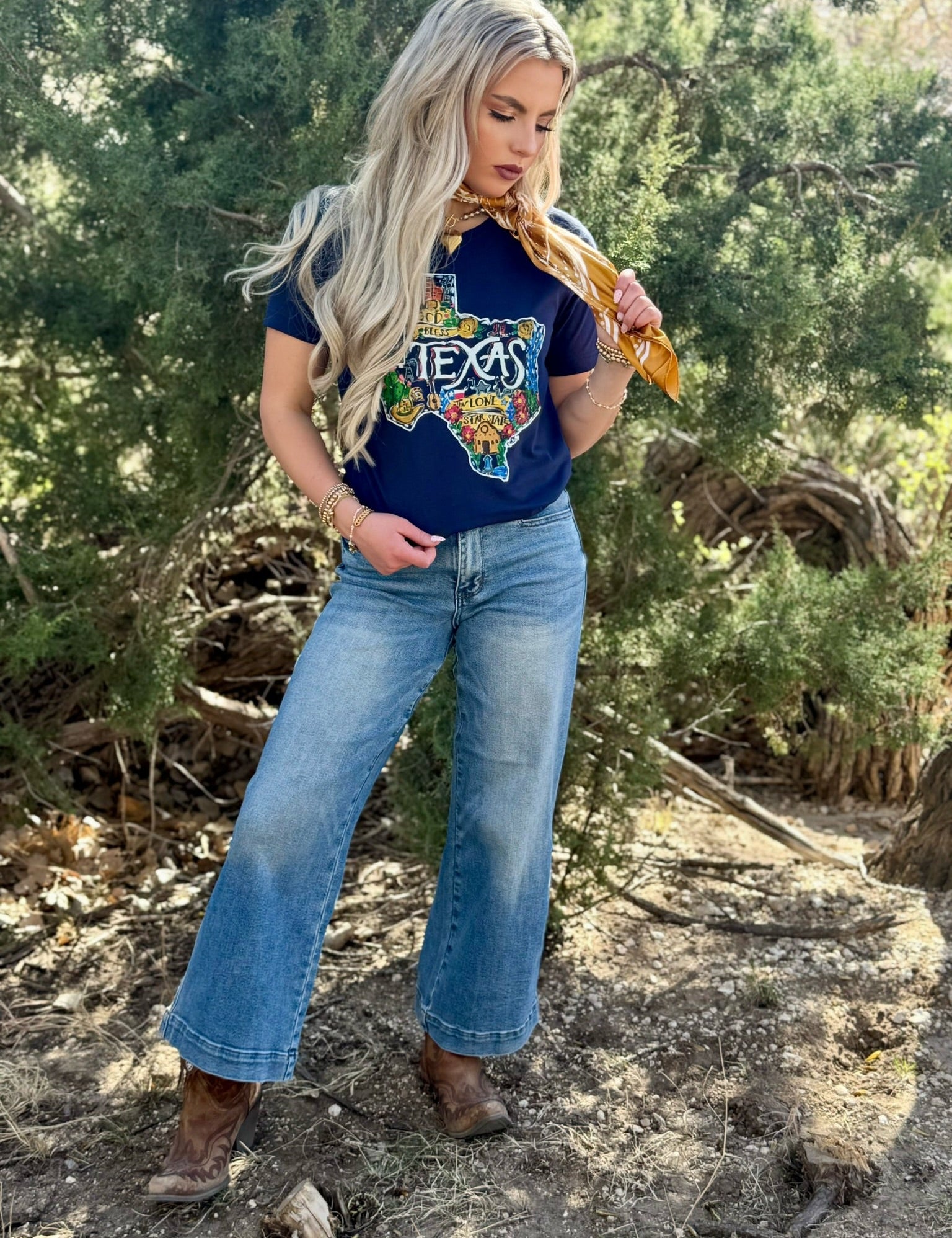 Callie Ann Stelter God Bless Texas Tee