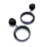 Psychedelic Plum Donut Drop Earrings