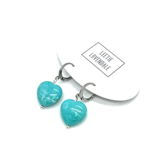 Turquoise Love Cuff Drop Earrings