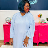 Hearts In Motion Top - Lt. Blue - LAST ONES FINAL SALE
