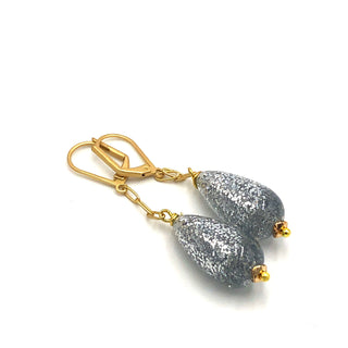 Esther Glitter Chain TearDrop Earrings  - PREORDER
