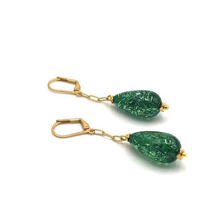 Esther Glitter Chain TearDrop Earrings  - PREORDER