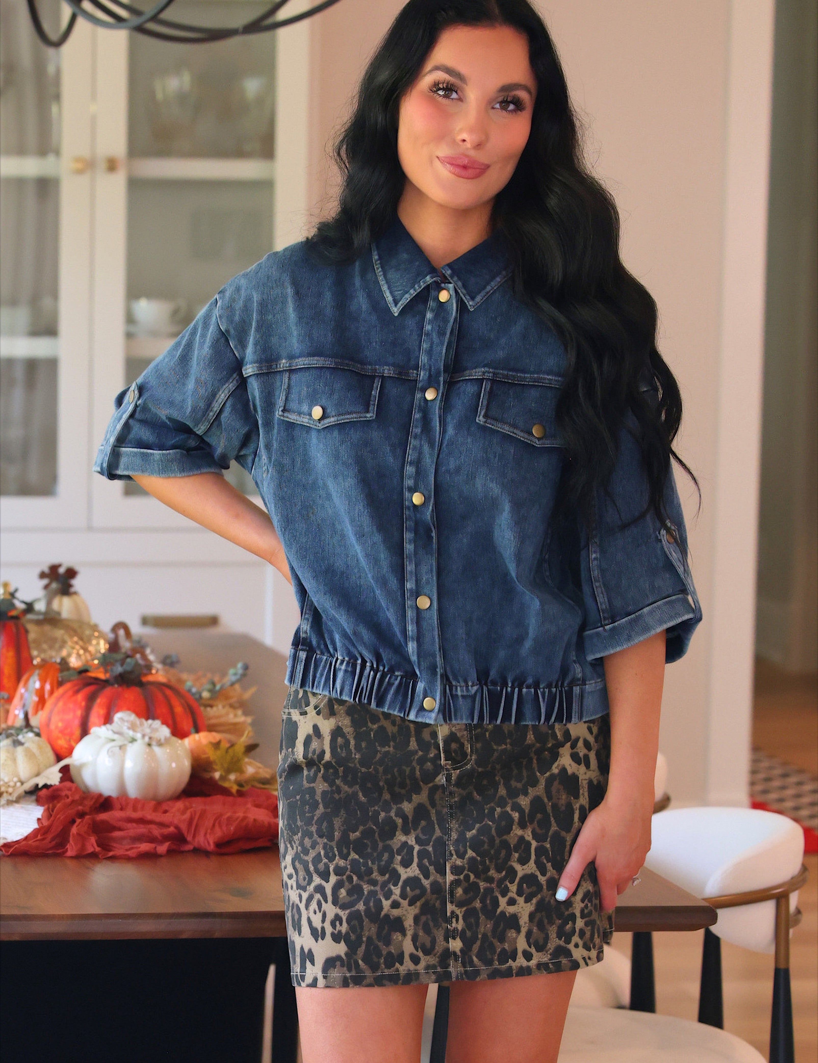 Refined Denim Bomber Jacket- Light Wash - PREORDER