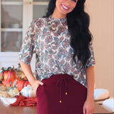 Emma Mesh Tee- Magnolia Paisley - PREORDER