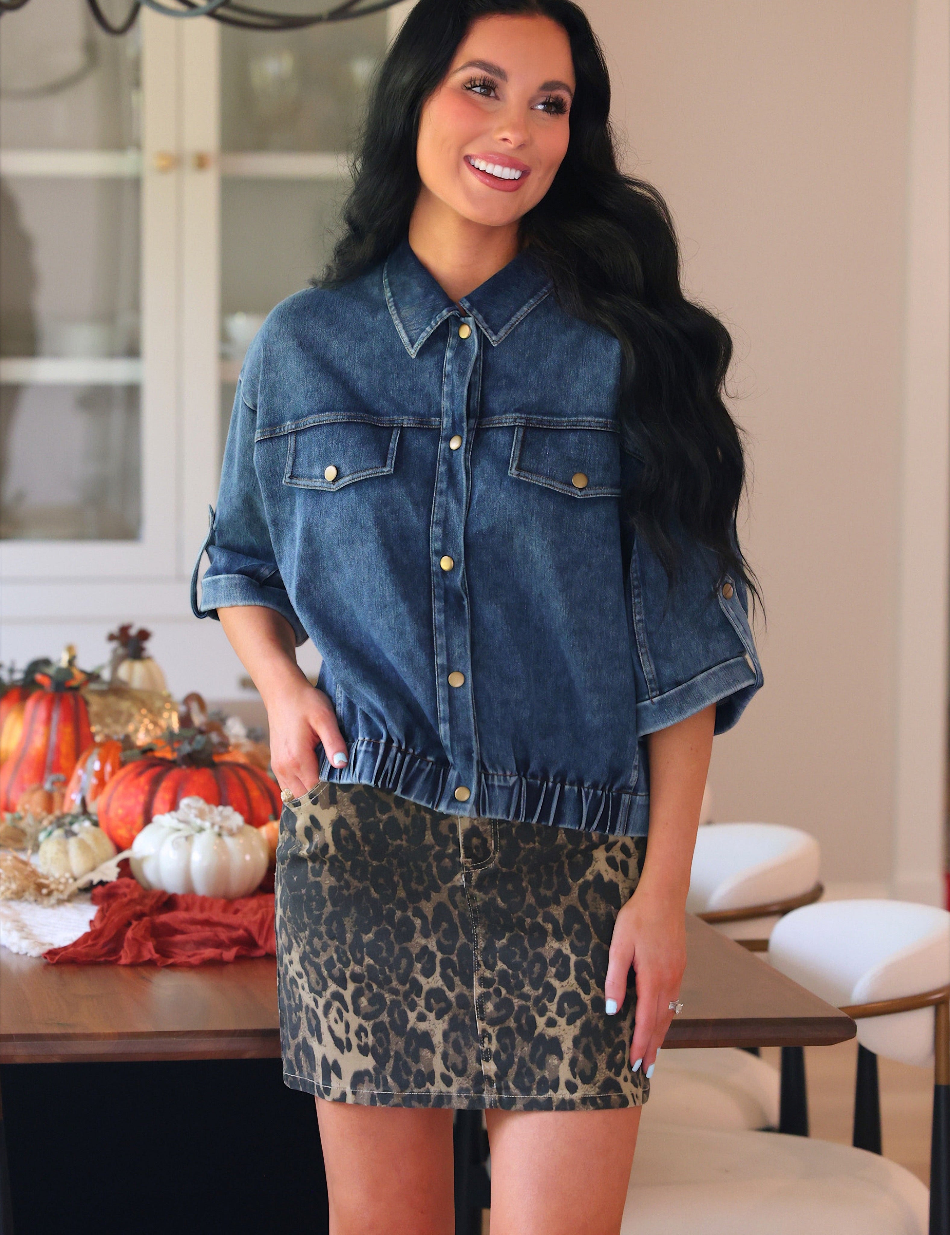 Refined Denim Bomber Jacket- Light Wash - PREORDER