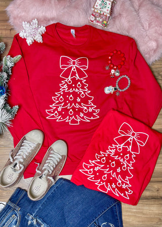 Christmas Tree PUFF Sweatshirt or Tee