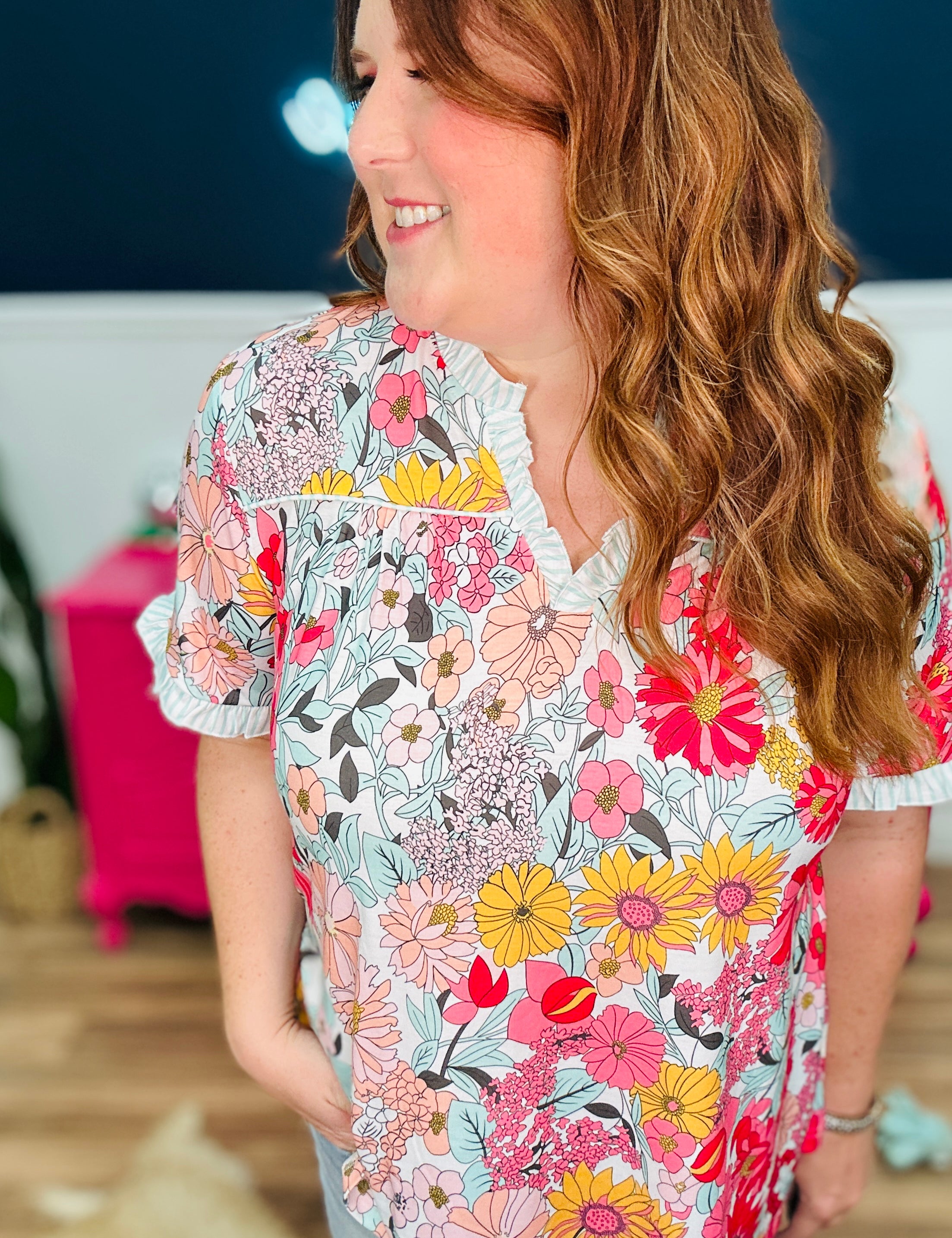 Floral Air Top - FINAL SALE
