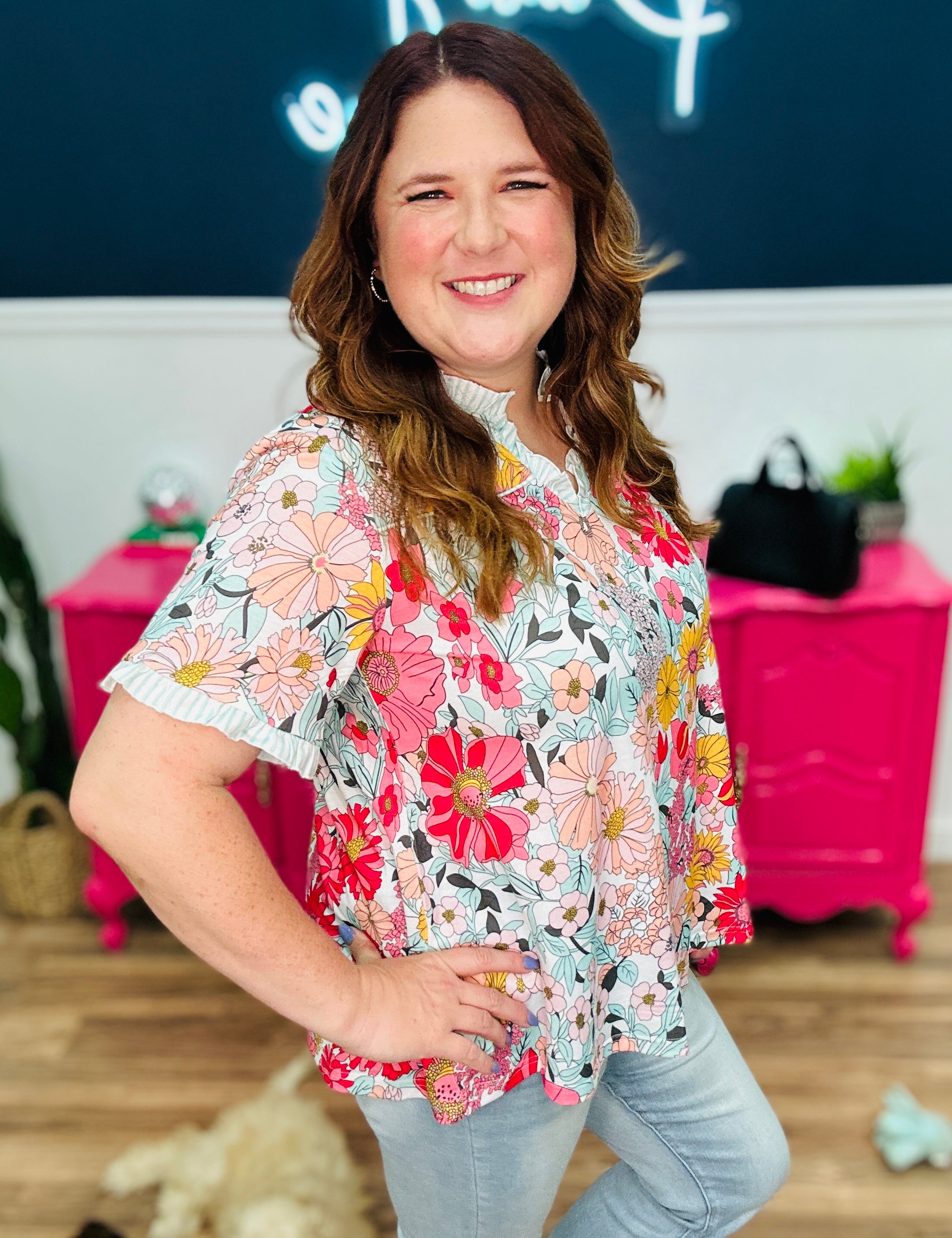 Floral Air Top - FINAL SALE