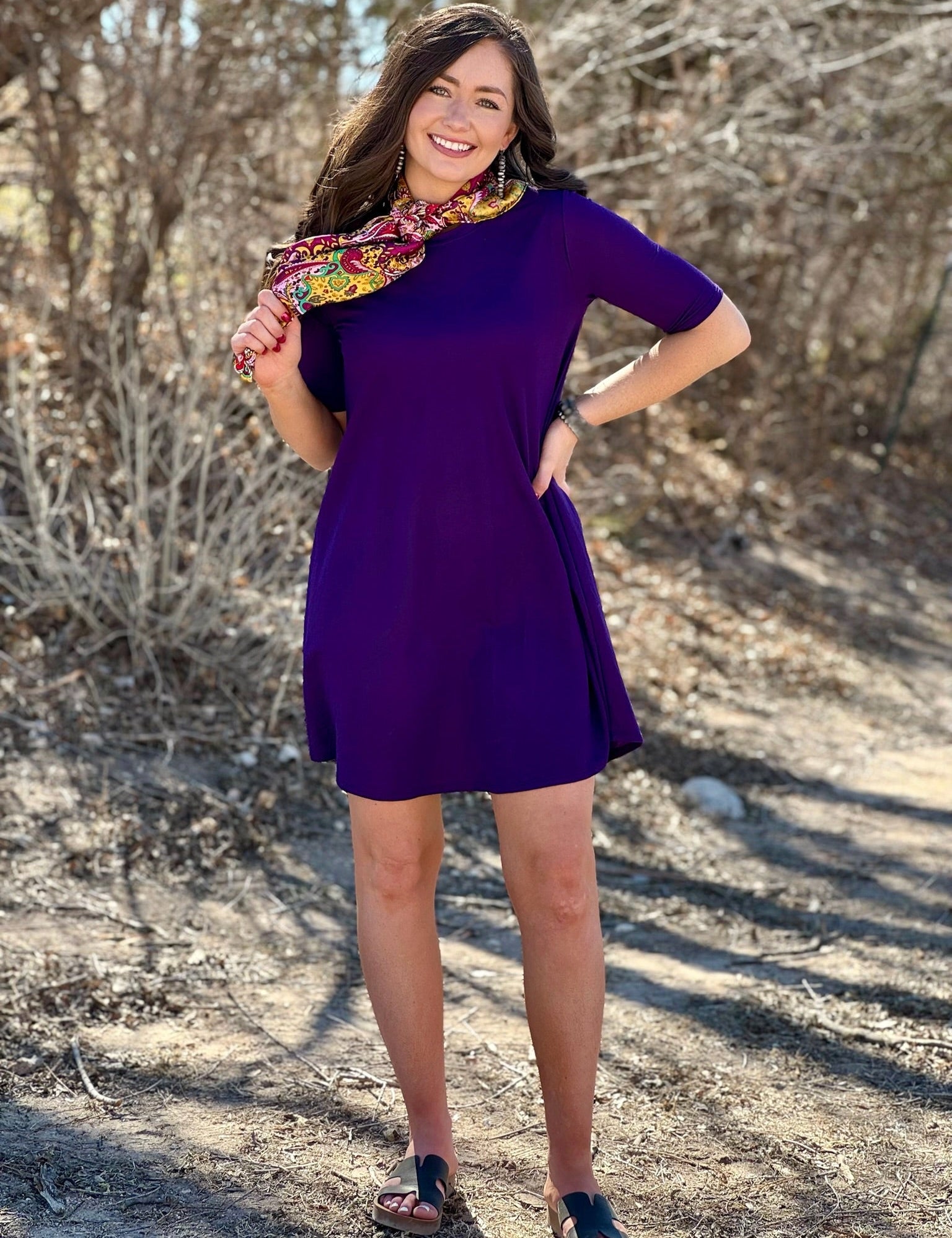Traci Three-Quarter Sleeve Dress