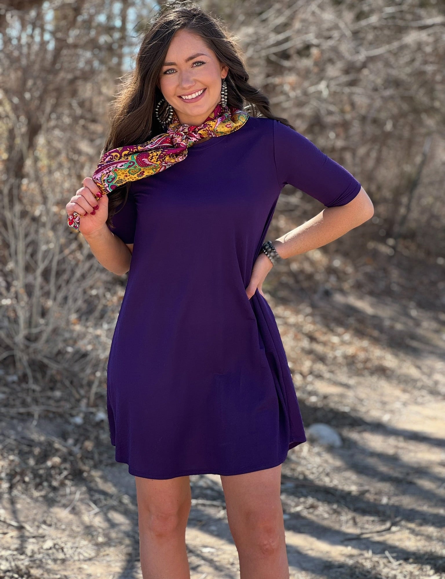 Traci Three-Quarter Sleeve Dress