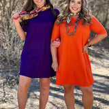 Traci Three-Quarter Sleeve Dress