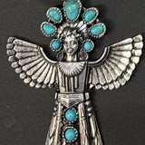 ATG LIVE Kachina Doll w/ Howlite Turquoise Pendant