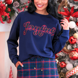 PREORDER- Joyful Plaid Patch Luxe Pullover