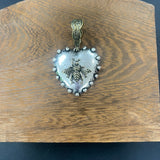 ATG LIVE Bee Bubble Edge Heart Pendant