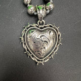 ATG LIVE Barbed Wire Heart Pendant