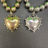 ATG LIVE Bubble Edge Mini Puff Heart Pendants