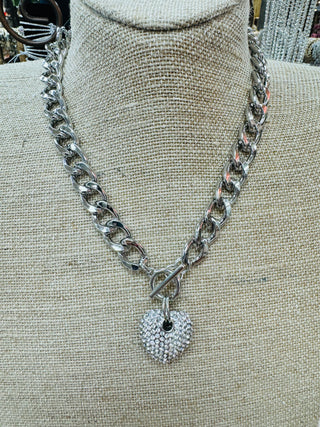 Crystal Heart Necklace  - 2 Colors