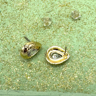 Crystal Spark Teardrop Stud Earrings