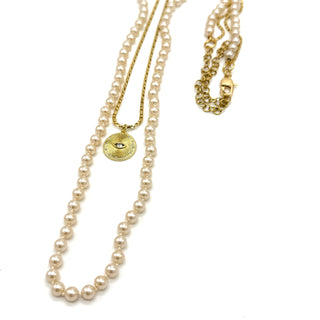 All Seeing Pearl Doublet Necklace