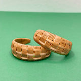 Lyria Woven Hoop Earrings - DEAL