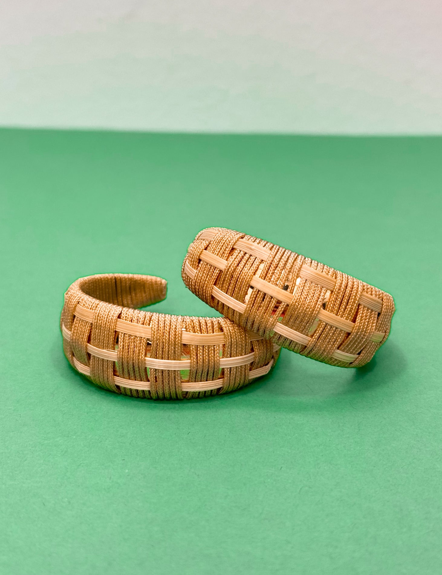 Lyria Woven Hoop Earrings - DEAL