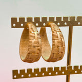 Lyria Woven Hoop Earrings - DEAL