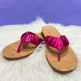 Cool Off Flip Flops by Corkys - Fuchsia Crinkle Metallic* FINAL SALE *
