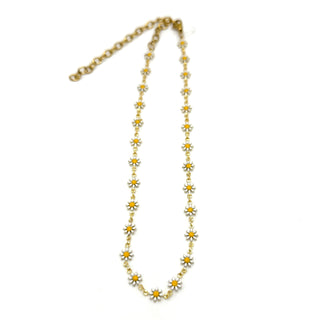 Happy Daisy Chain Enamel Necklace