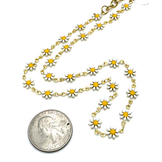 Happy Daisy Chain Enamel Necklace