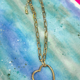 Locked In Love Paperclip Necklace - FINAL SALE