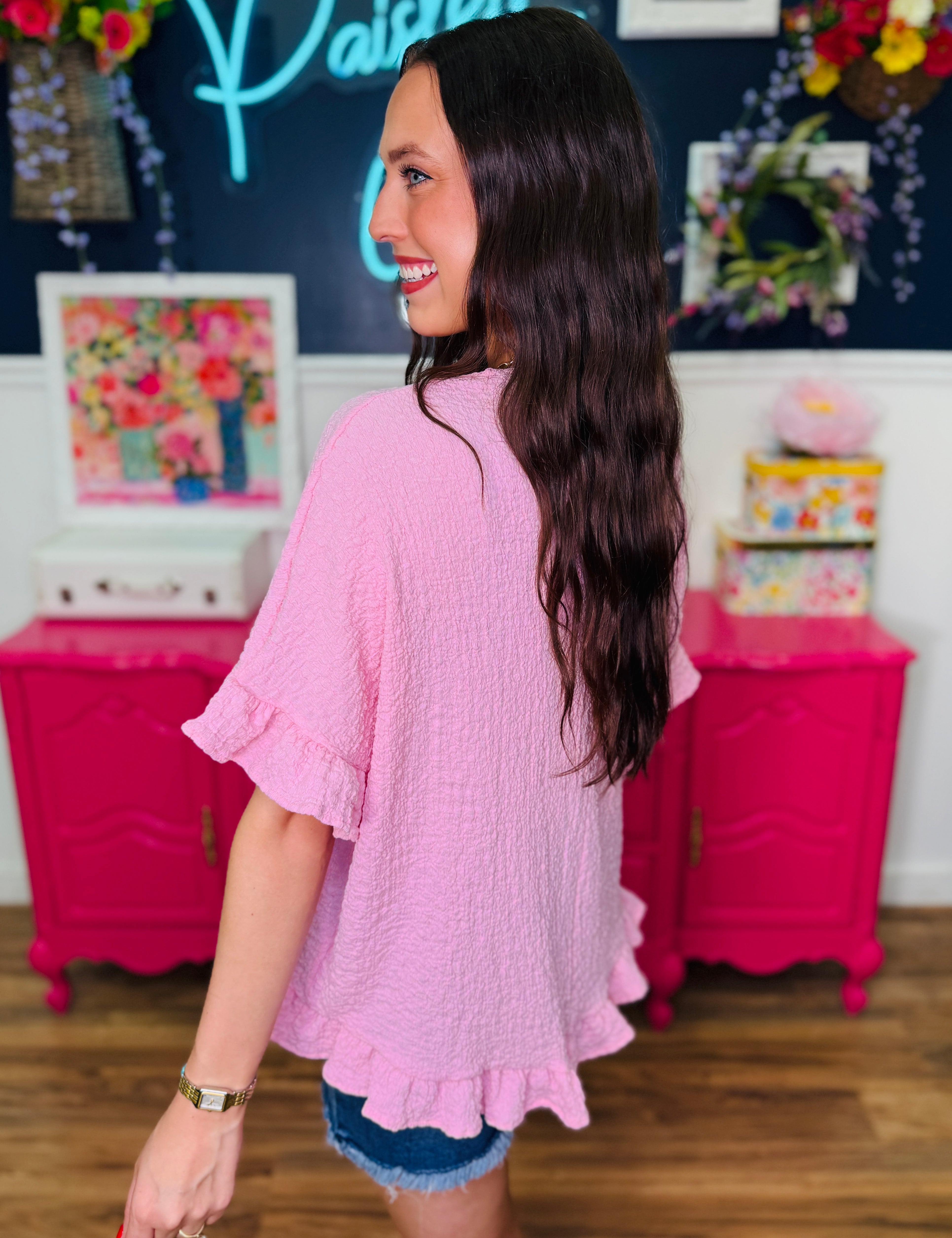 Weekend Whimsy Top - Lt. Pink