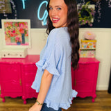 Weekend Whimsy Top - Lt. Blue
