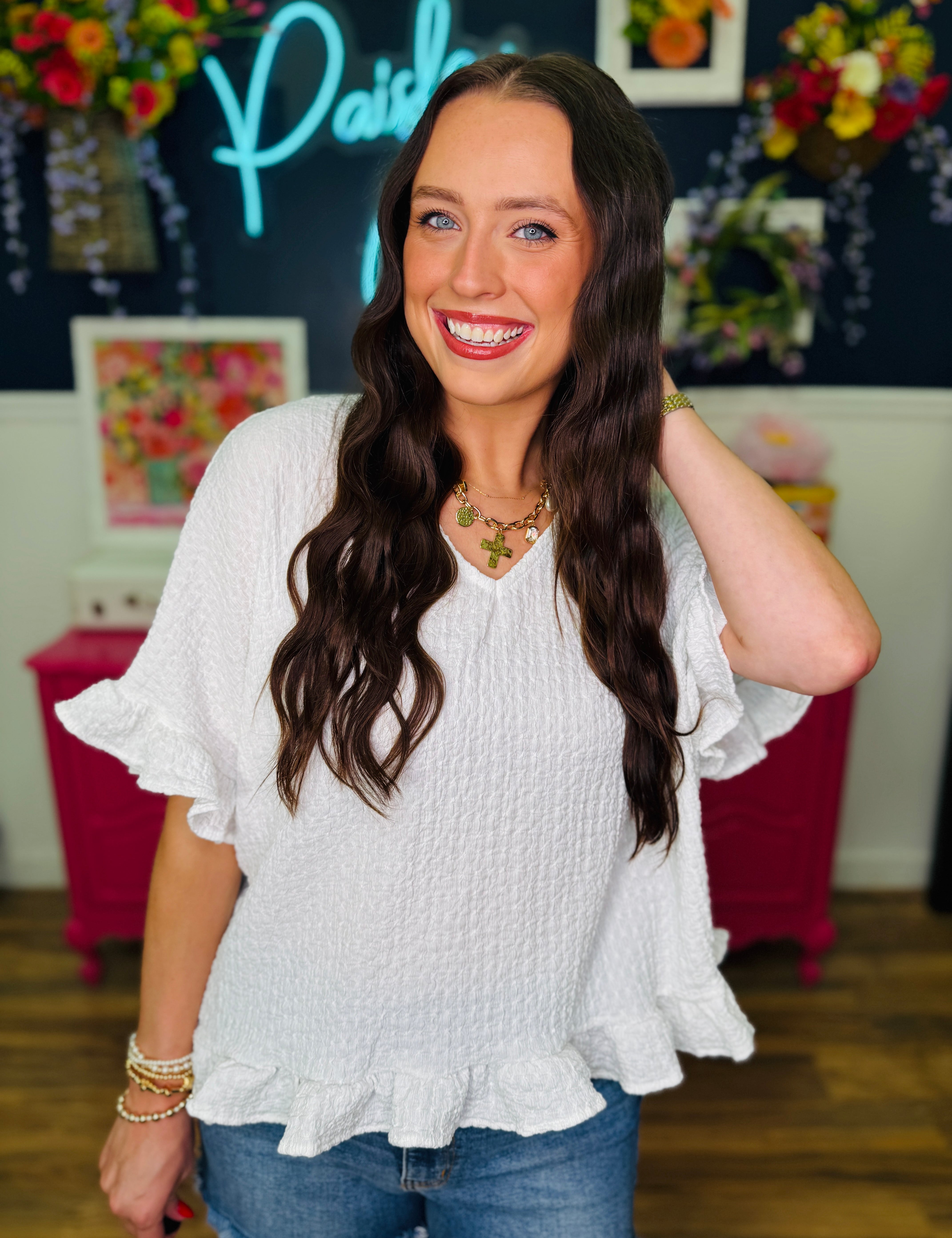 Weekend Whimsy Top - White