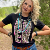 Stacked Leopard Amen Tee