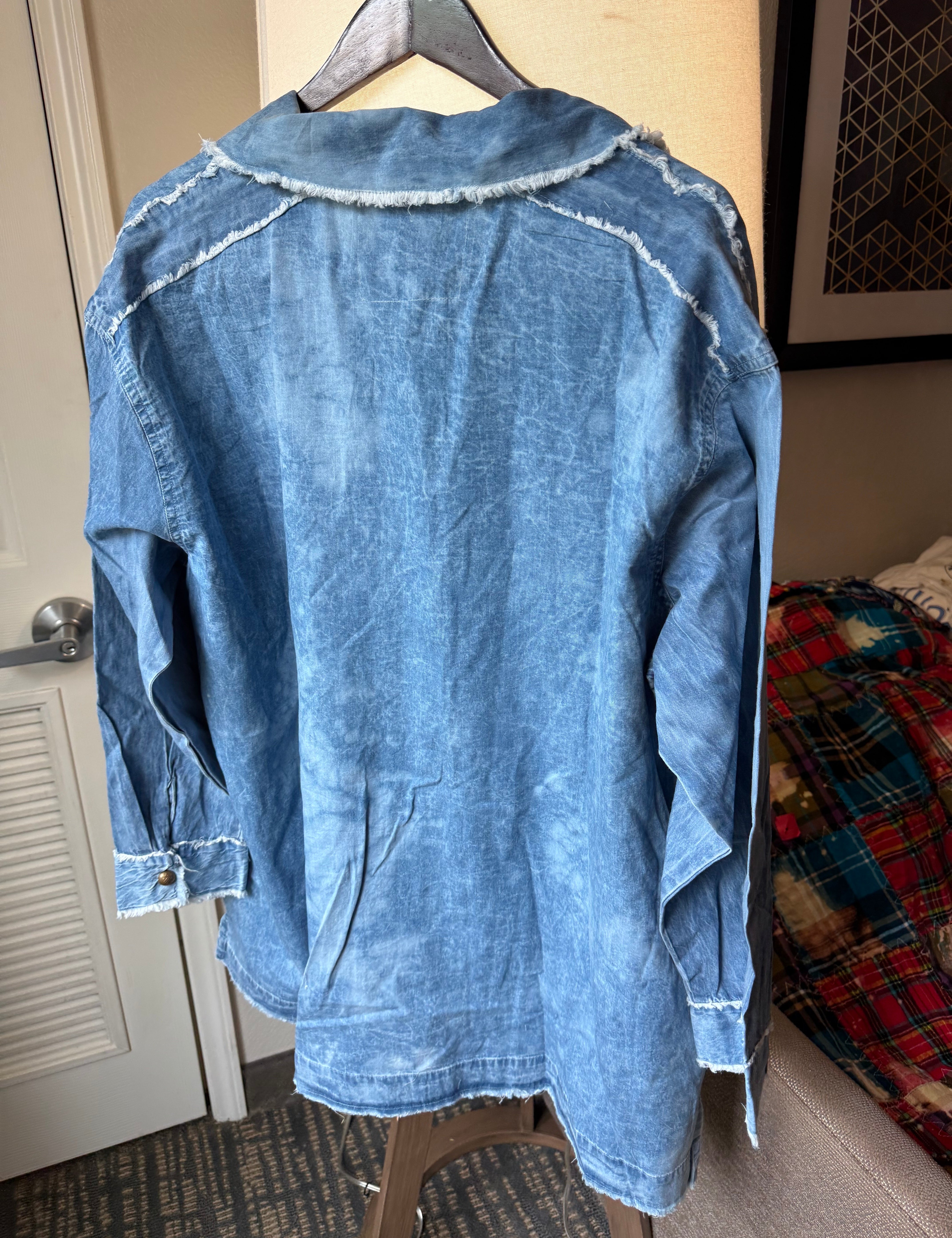 Chambray Lightly Bleached Button Up - 2 Colors