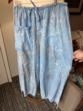 Bleached Chambray Jogger
