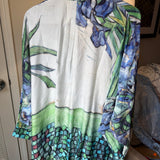 Silky Print Button Up Top
