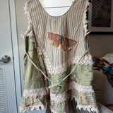 Roses and Lace Crochet Trim Tank