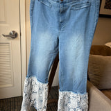 Stretch Lace Flare Jeans