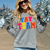 Sync Logic Yay Team Chenille Applique Sweatshirt