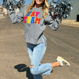 Sync Logic Yay Team Chenille Applique Sweatshirt