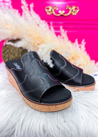 New Moon Black Wedge by Corkys