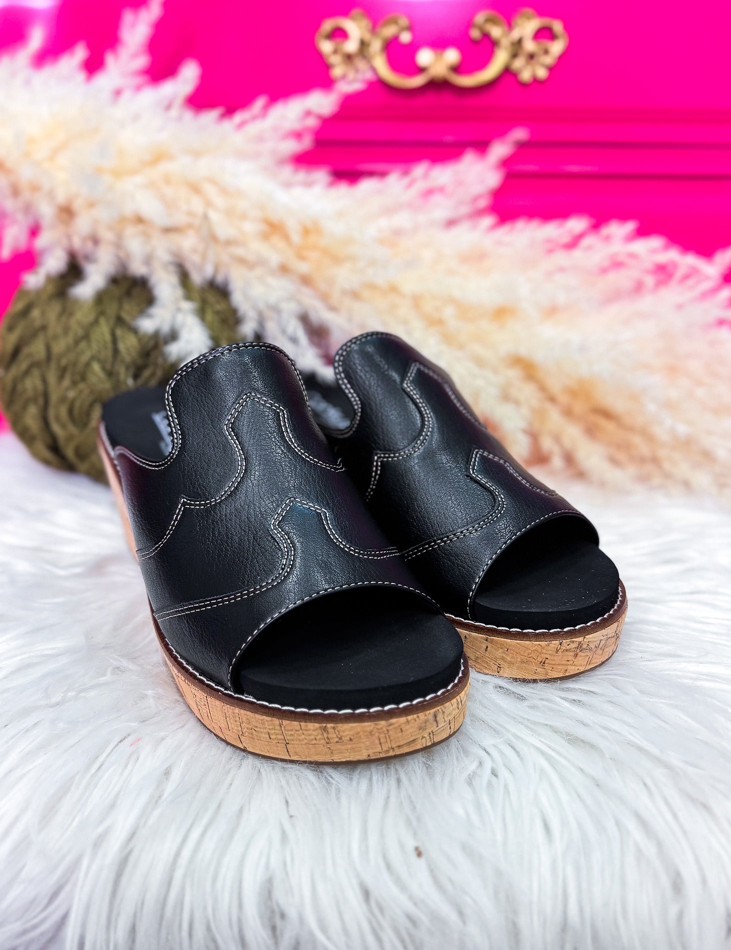 New Moon Black Wedge by Corkys