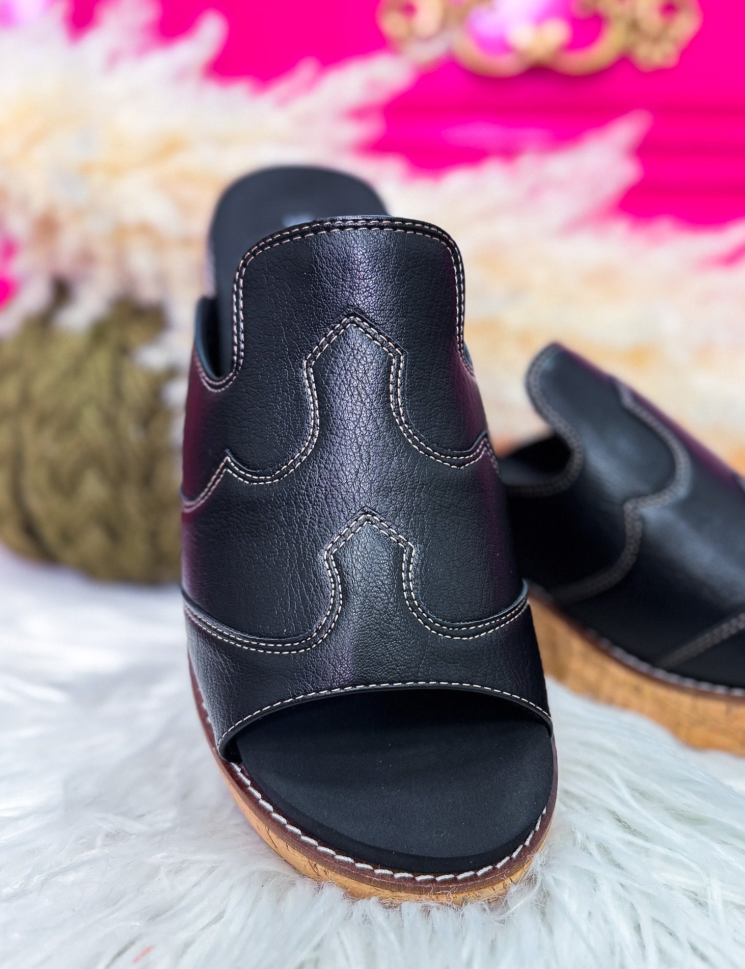New Moon Black Wedge by Corkys