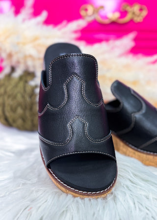 New Moon Black Wedge by Corkys