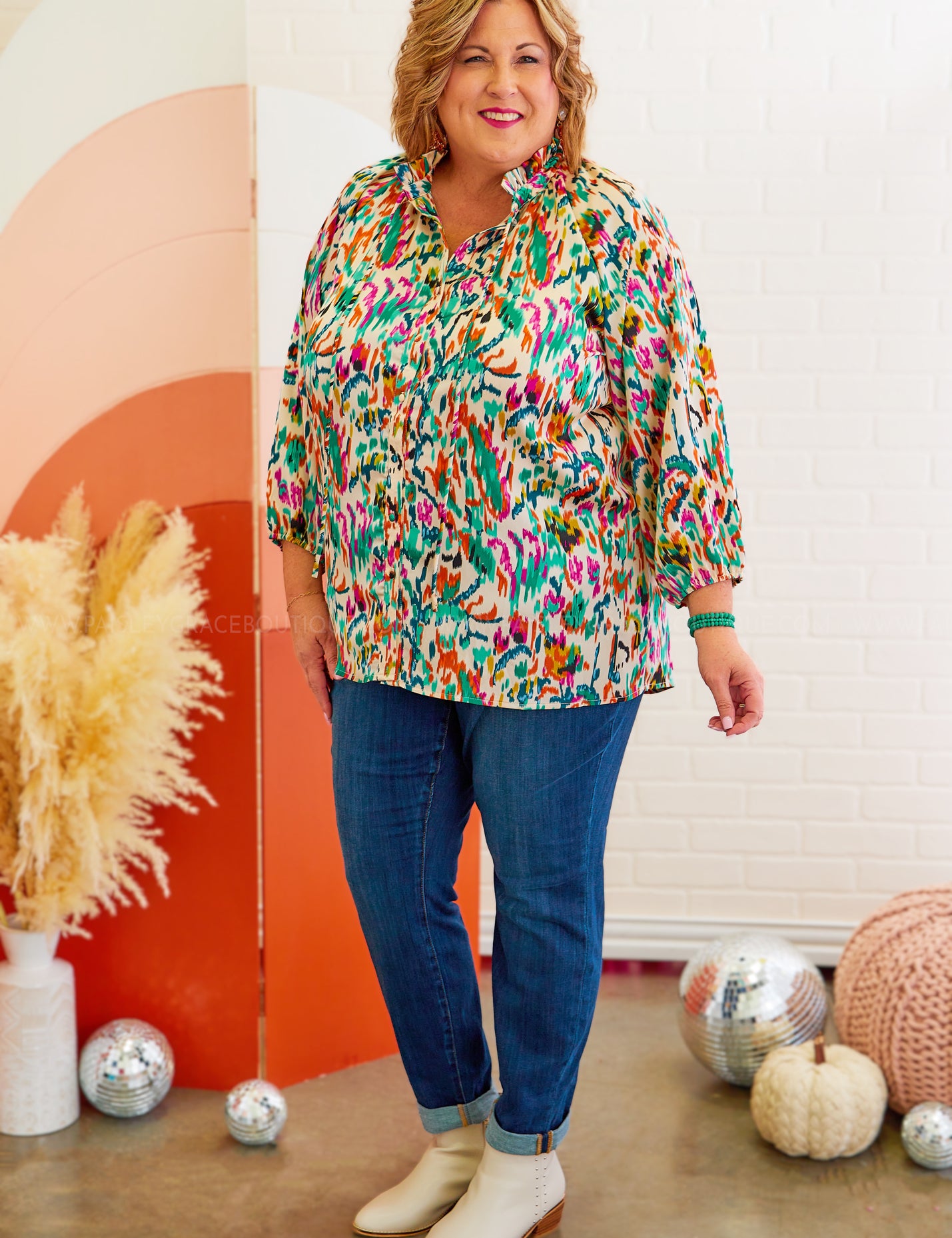 Radiant Charisma Top - Teal - LAST ONES FINAL SALE
