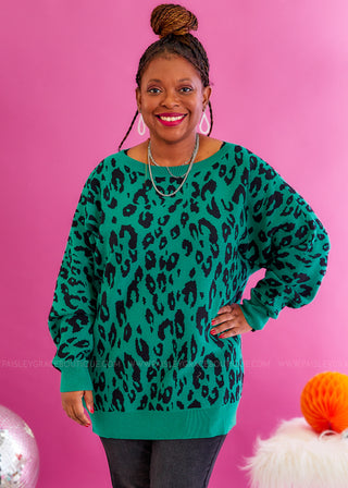 Fiercely Fabulous Sweater - Teal - FINAL SALE