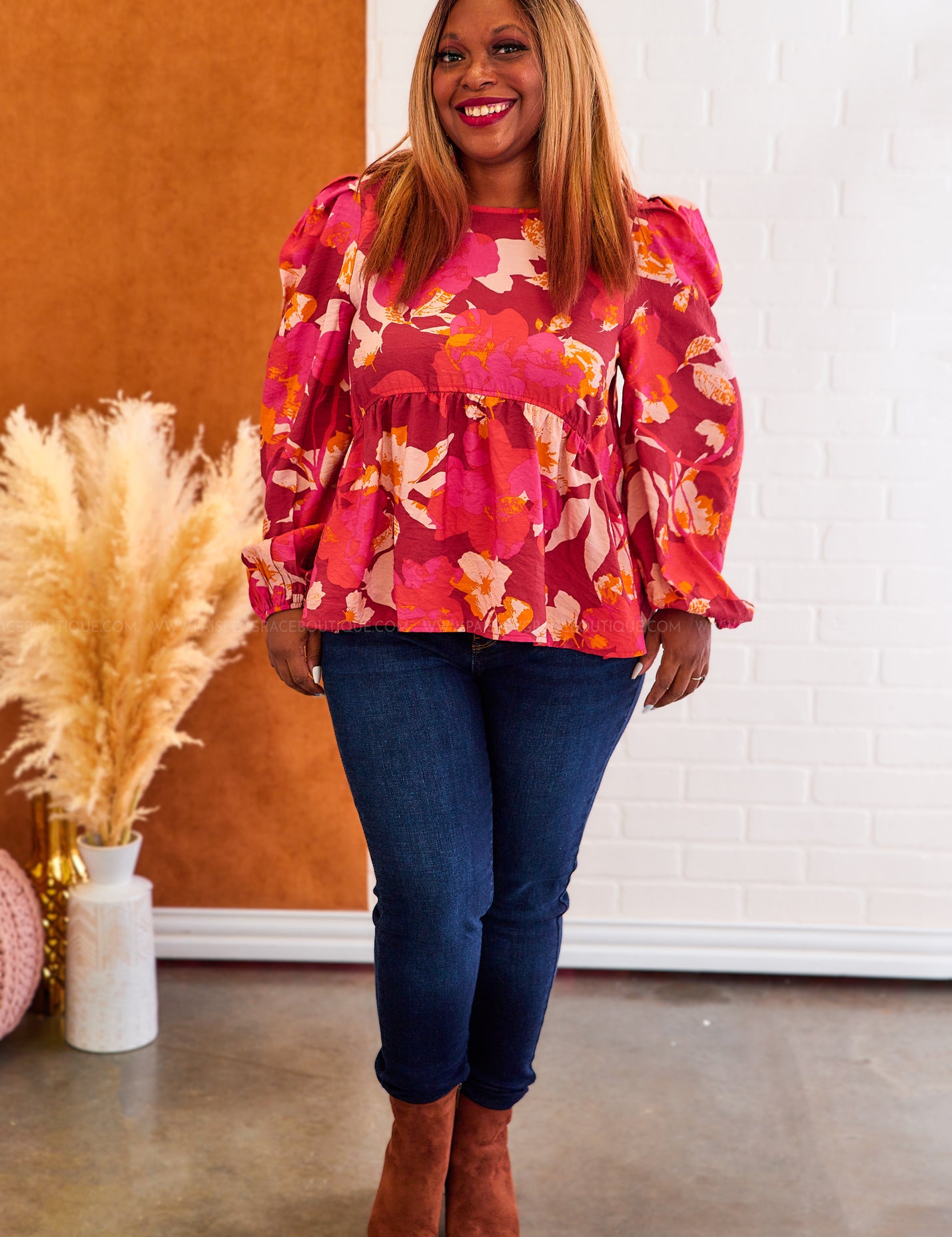 Insta Famous Top - Brick Multi REG ONLY - LAST ONES FINAL SALE