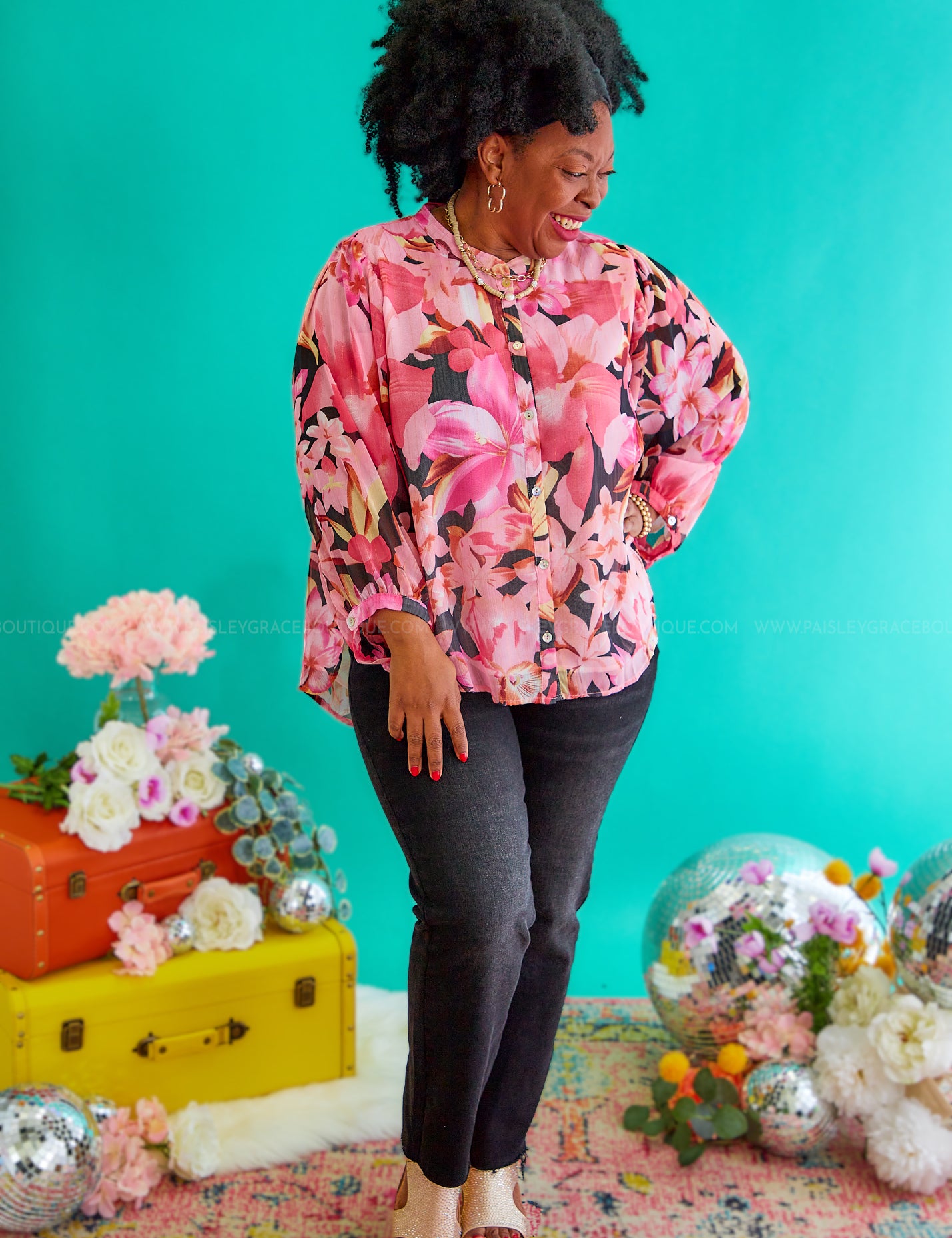 Petals In Power Top - LAST ONES FINAL SALE