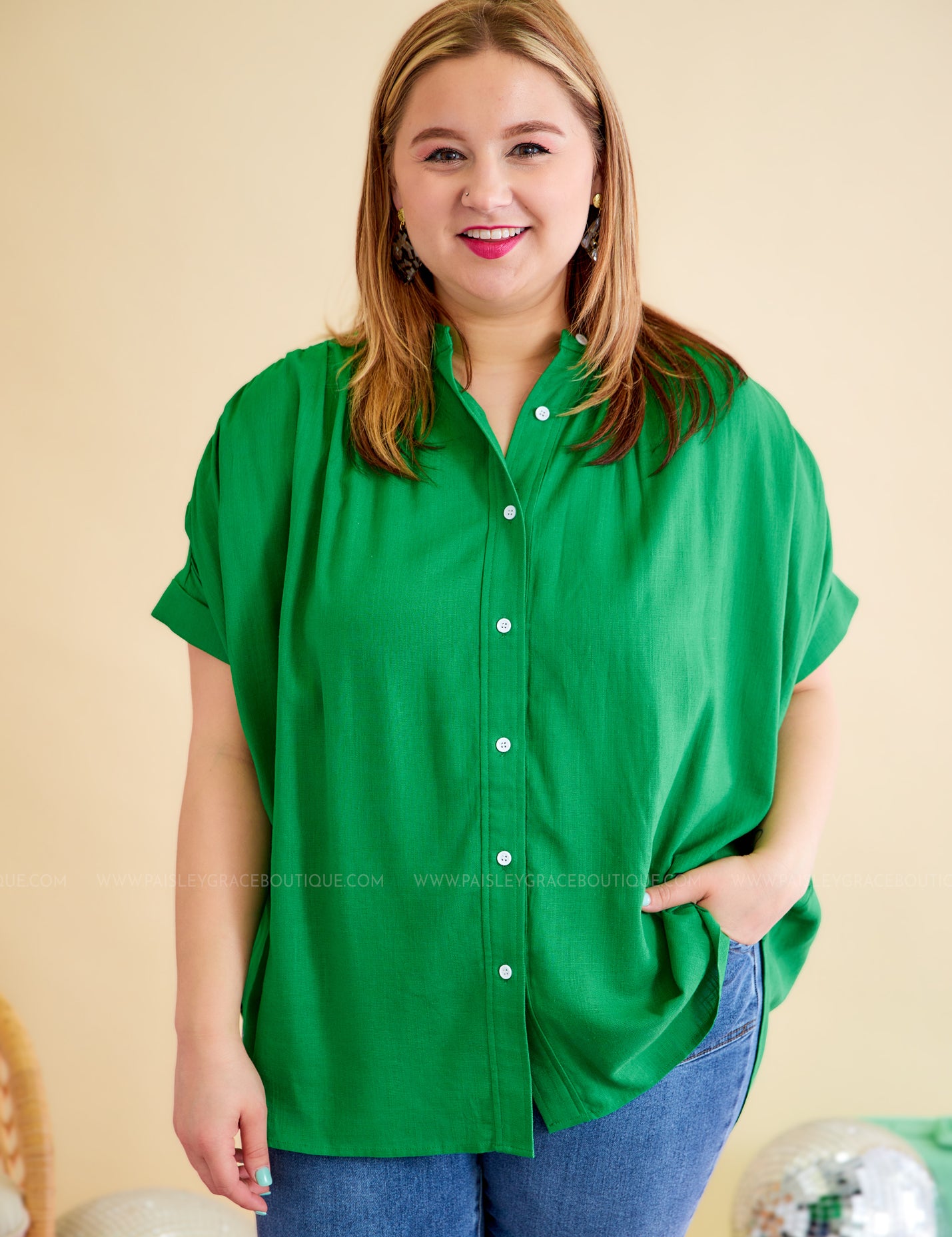 Photo Finish Top - Green* LAST ONES FINAL SALE *